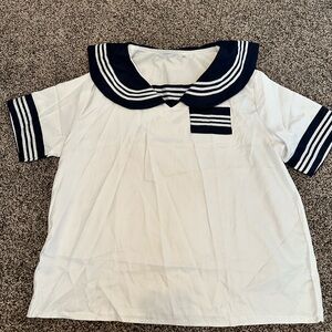 Classic Navy and White Kids Sailor Blouse